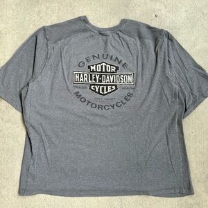 Harley Davidson Grey Thick Oversized Men’s Logo Biker Tshirt 3XL 29x31